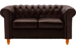 Collection Chesterfield Regular Leather Sofa - Brown